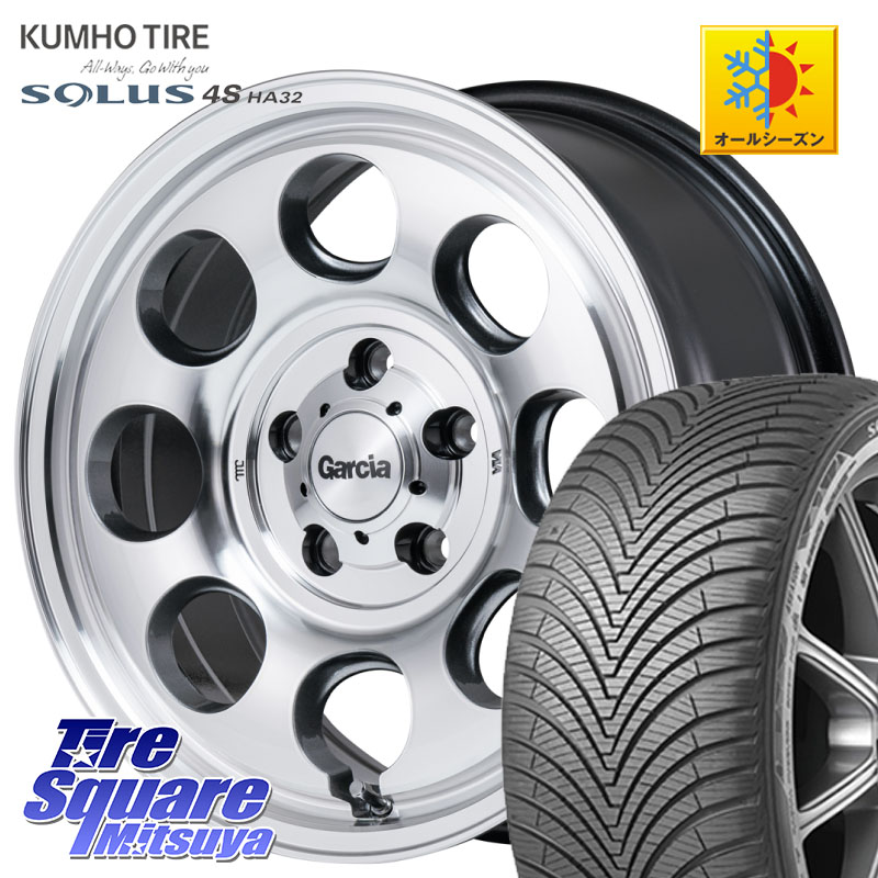 KUMHO SOLUS 4S HA32 ソルウス オールシーズンタイヤ 215/65R16 MANARAY MID Garcia Palm8 ガルシア パーム8 PO JIMNY ホイール 16インチ 16 X 5.5J +20 5穴 139.7 ジムニー専用(要オーバーフェンダー等)