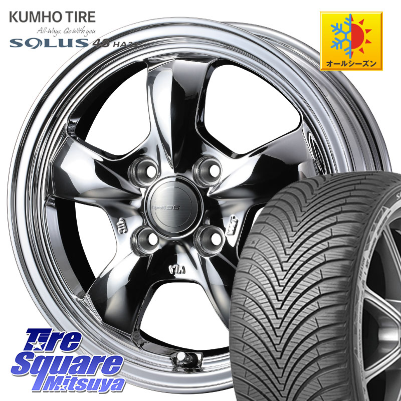 KUMHO SOLUS 4S HA32 ソルウス オールシーズンタイヤ 175/70R14 WEDS 41112 GYRAFT 5S グラフト SPT ホイール 14インチ 14 X 4.5J +45 4穴 100 Mx27/37/47Sソリオ・デリカD2