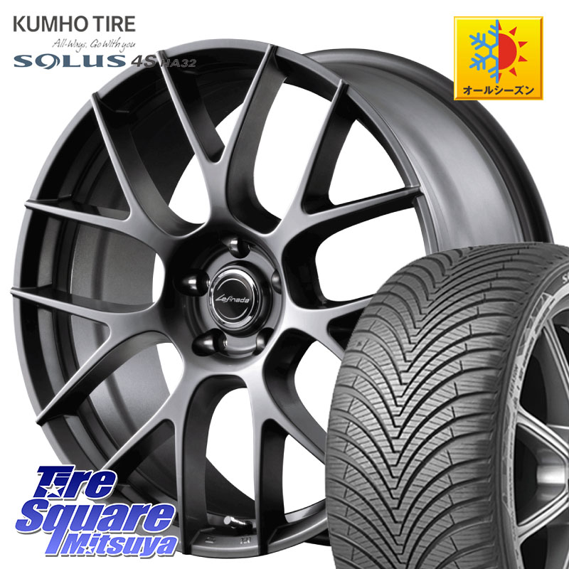 KUMHO SOLUS 4S HA32 ソルウス オールシーズンタイヤ 235/55R18 MANARAY Lefinada MOTION3 平座仕様 トヨタ・レクサス専用 ホイール 18インチ MID 18 X 8.0J +42 5穴 114.3
