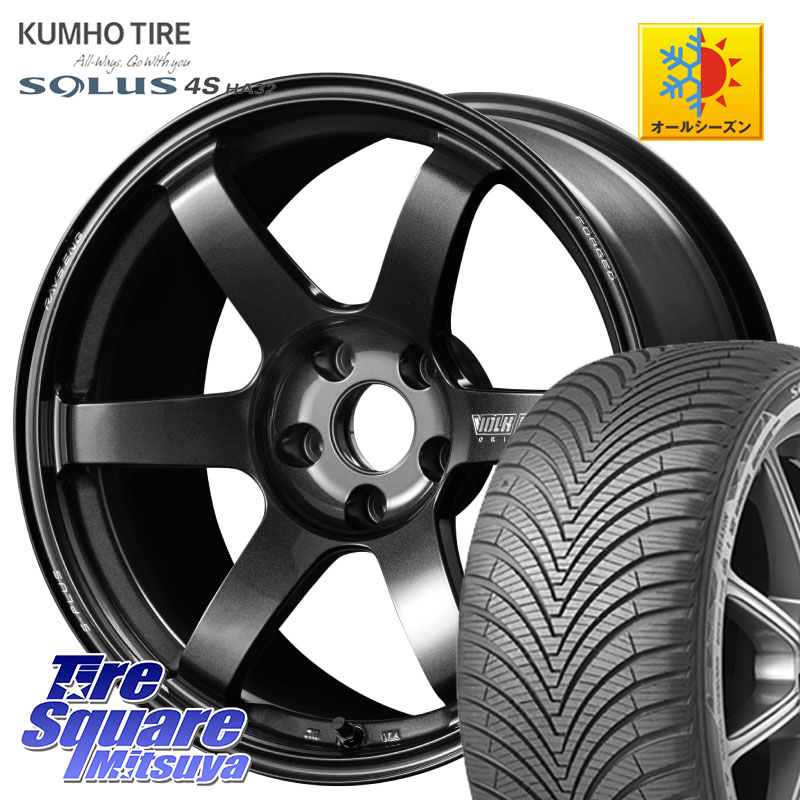 KUMHO SOLUS 4S HA32 ソルウス オールシーズンタイヤ 235/50R18 RAYS 【欠品次回10~11月】 TE37 SAGA S-plus VOLK RACING 鍛造 ホイール 18インチ 18 X 8.5J +42 5穴 114.3 30系アルファード 30系ヴェルファイア