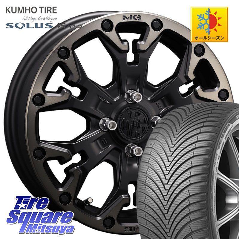 KUMHO SOLUS 4S HA32 ソルウス オールシーズンタイヤ 215/65R16 CRIMSON MG GOLEM Jr ホイール 16インチ 16 X 6.0J +38 4穴 100