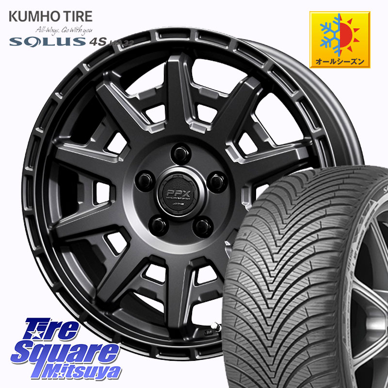 KUMHO SOLUS 4S HA32 ソルウス オールシーズンタイヤ 225/65R17 KYOHO PPX D10X ホイール 17インチ 17 X 7.0J +35 5穴 114.3 80系ハリアー