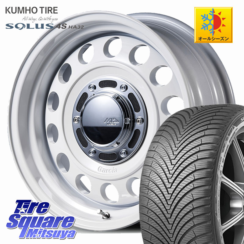 KUMHO SOLUS 4S HA32 ソルウス オールシーズンタイヤ 215/65R16 MANARAY MID GARCIA CISCO Type2 ホイール 16インチ 16 X 5.5J +20 5穴 139.7 ジムニー専用(要オーバーフェンダー等)