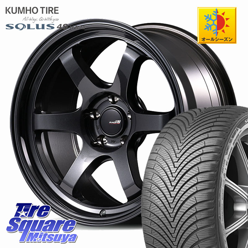 KUMHO SOLUS 4S HA32 ソルウス オールシーズンタイヤ 235/50R18MANARAY 【欠品次回7月下-8月上旬予定】MID RACING R06 ホイール 18インチ 18X8.5J 38 5穴 114.3 30系アルファード/ヴェルファイア 20系アルファード ヴェルファイアハイブリッド ヴェルファイア アルファ|タイヤスクエアミツヤ