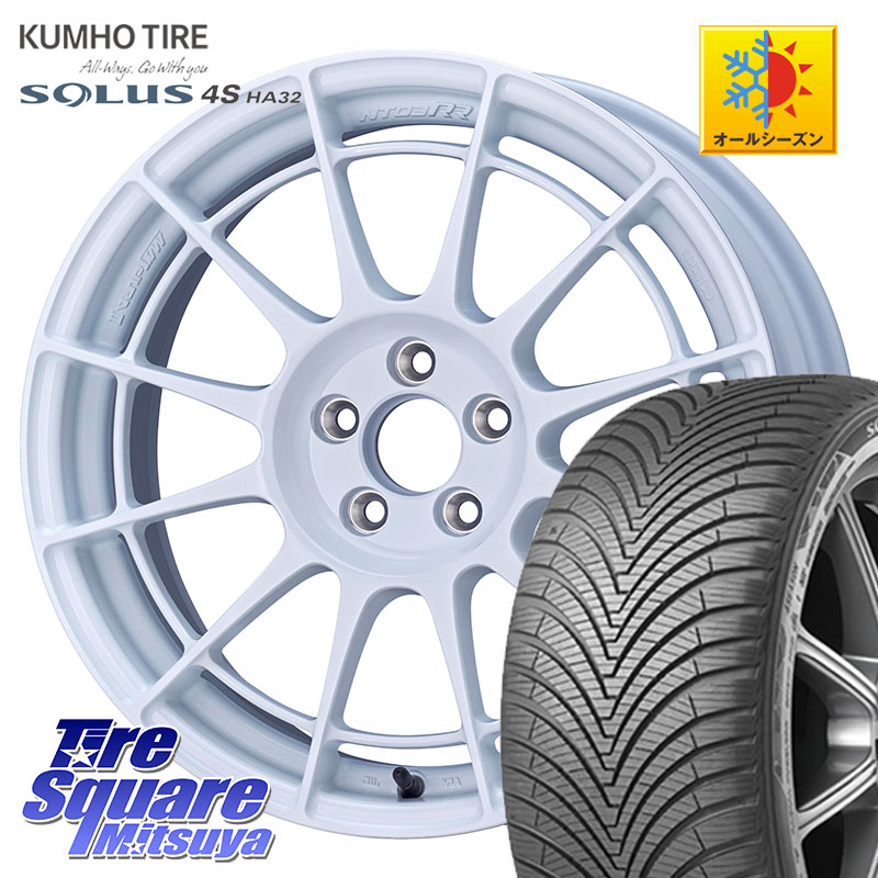 KUMHO SOLUS 4S HA32 ソルウス オールシーズンタイヤ 205/50R17ENKEI Racing Revolution NT03RR For GR86 / BRZ Cup ホイール 17インチ 17X7.5J 44 5穴 100 カローラスポーツ 50系プリウス イスト ist｜タイヤスクエアミツヤ