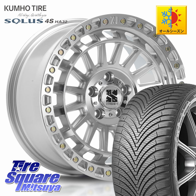 KUMHO SOLUS 4S HA32 ソルウス オールシーズンタイヤ 215/50R17 MLJ XJ08 XTREME-J ホイール 17インチ 17 X 7.5J +42 5穴 114.3 プリウスアルファ リーフ