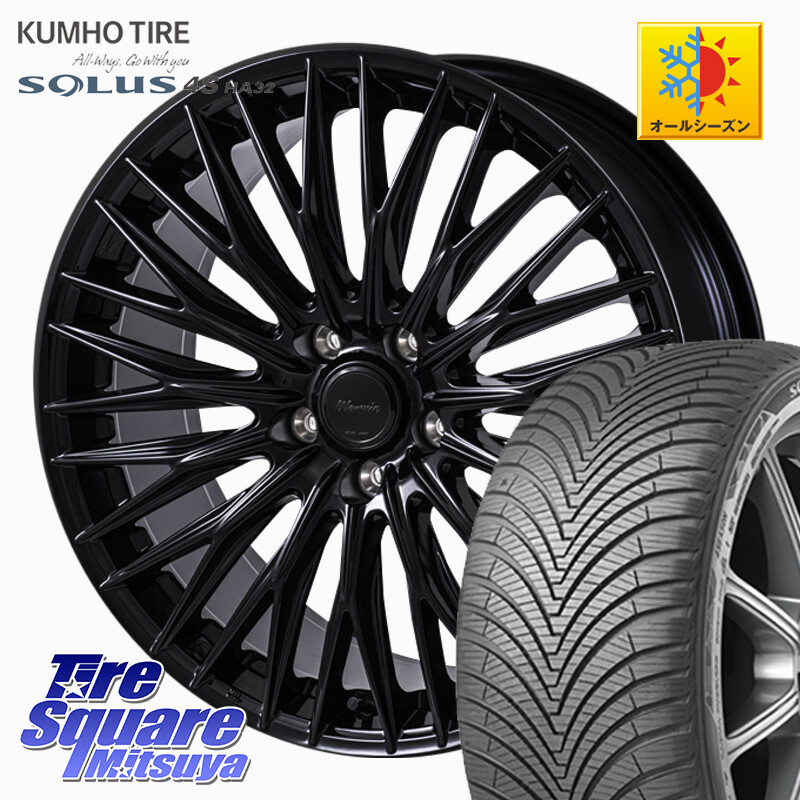 KUMHO SOLUS 4S HA32 ソルウス オールシーズンタイヤ 225/50R18MONZA Warwic CLYVER クライヴァー ホイール 18インチ 18X7.5J 40 5穴 114.3 カローラクロス エクストレイル X-TRAIL 日産 スカイラインセダン 日産 MPV|タイヤスクエアミツヤ