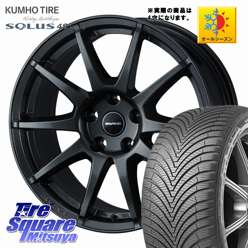 KUMHO SOLUS 4S HA32 ソルウス オールシーズンタイヤ 205/60R16WEDS IRVINE S02 アーヴィンS02 輸入車専用ホイール 16インチ 16X6.5J(C3 A8HN) 25 4穴 108 シトロエン C3 エアクロス A8系｜タイヤスクエアミツヤ 79,712円