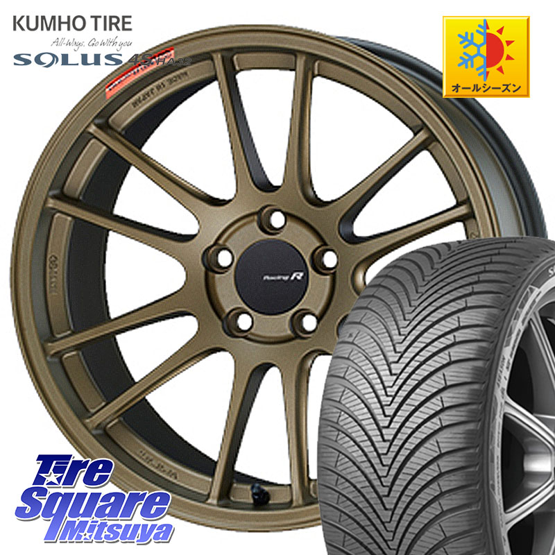 KUMHO SOLUS 4S HA32 ソルウス オールシーズンタイヤ 235/50R18 ENKEI エンケイ Racing Revolution GTC01RR ホイール 18 X 8.5J +35 5穴 114.3 30系アルファード 30系ヴェルファイア 20系アルファード