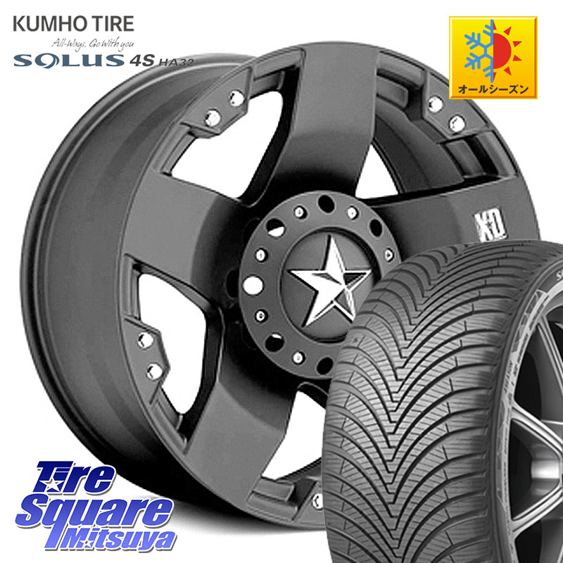 KUMHO SOLUS 4S HA32 ソルウス オールシーズンタイヤ 225/60R17 KMC XD775ROCKSTAR ホイール 17インチ ロックスター 17 X 8.0J(US) +35 5穴 114.3