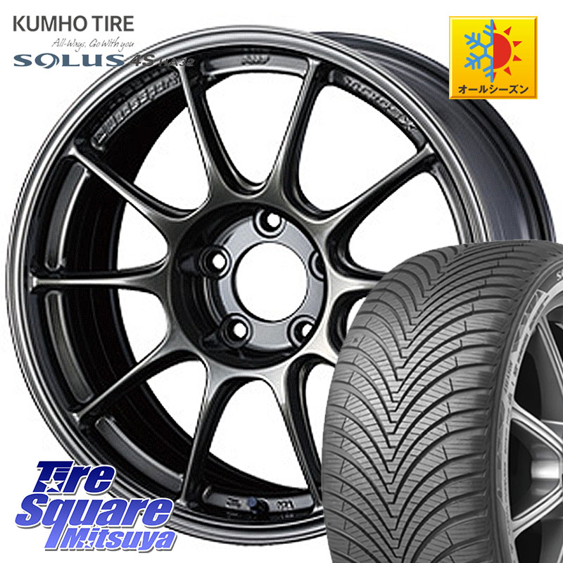 KUMHO SOLUS 4S HA32 ソルウス オールシーズンタイヤ 225/60R17 WEDS 73763 TC-105X TC105X EJ ウェッズ スポーツ ホイール 7インチ 17 X 7.5J +45 5穴 100
