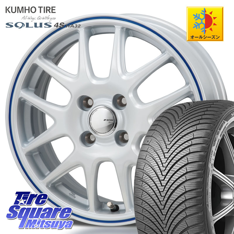 KUMHO SOLUS 4S HA32 ソルウス オールシーズンタイヤ 185/65R15MONZA JP STYLE Jefa ジェファ 15インチ 15X5.5J 43 4穴 100 アクアクロスオーバー FITクロスター ノート NOTE 日産 アクア イスト ist カローラフィールダー|タイヤスクエアミツヤ