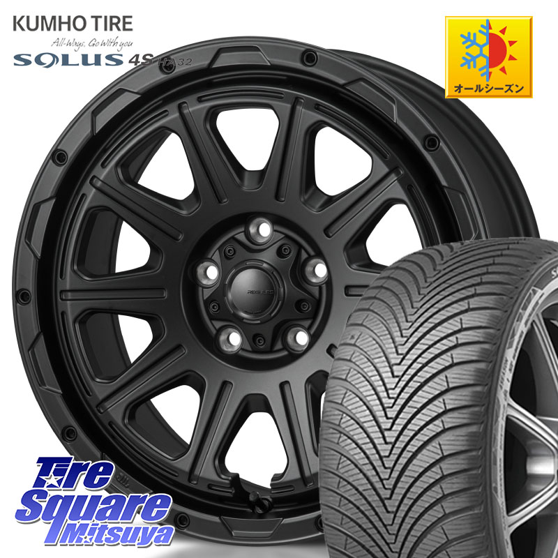 KUMHO SOLUS 4S HA32 ソルウス オールシーズンタイヤ 215/60R16 MONZA HI-BLOCK REGULES BK モンツァ ハイブロック レグルス 16インチ 16 X 7.0J +41 5穴 114.3