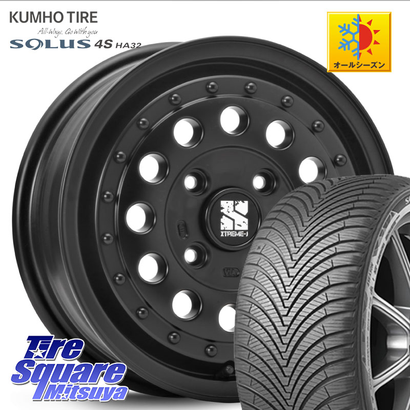 KUMHO SOLUS 4S HA32 ソルウス オールシーズンタイヤ 165/70R14 MLJ XTREME-J エクストリーム RUGGED 14インチ 14 X 5.0J +35 4穴 100