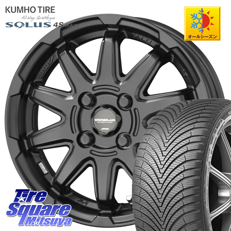 KUMHO SOLUS 4S HA32 ソルウス オールシーズンタイヤ 205/55R16 KYOHO キョウホウ CIRCLAR サーキュラー C10S 16インチ 16 X 6.0J +40 4穴 100 E13オーラ