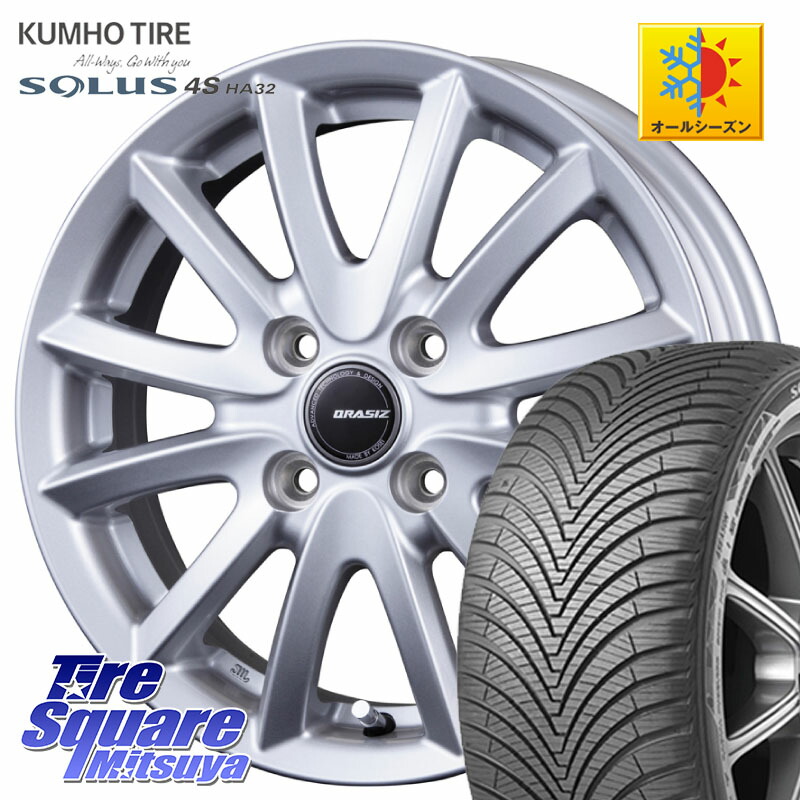 KUMHO SOLUS 4S HA32 ソルウス オールシーズンタイヤ 215/65R16 KOSEI クレイシズVS6 QRA600Sホイール 16 X 6.0J +42 4穴 100