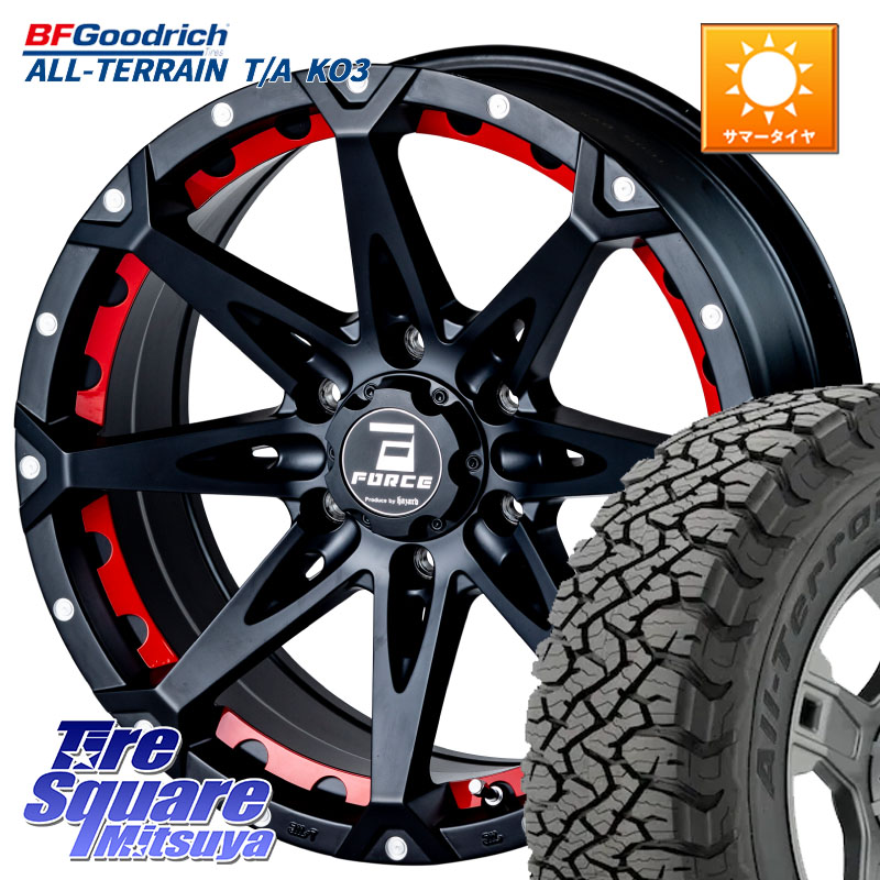 FORCE フォース DENALI デナリー MBKマシンド 18インチ 18 X 8.0J +15 6穴 139.7 BF Goodrich All-Terrain TA KO3オールテレーン グッドリッチ T/A ブラックウォール 265/60R18 トライトンGSR
