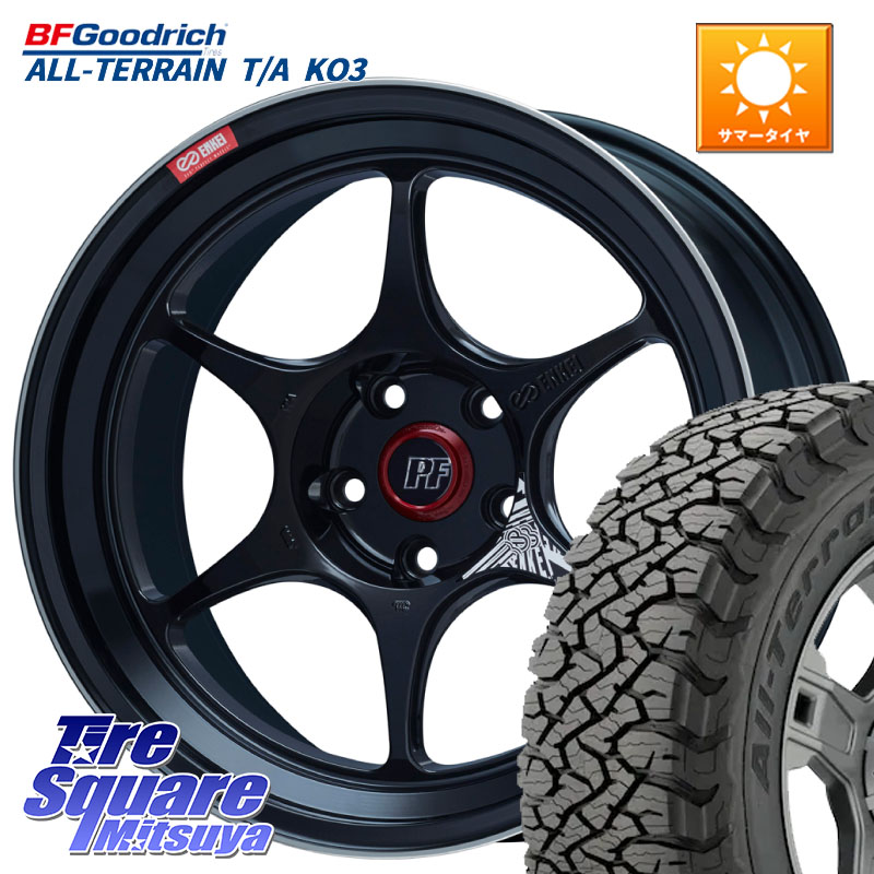 ENKEI エンケイ PerformanceLine PF06 BK ホイール 18インチ 18 X 9.0J +38 5穴 114.3 BF Goodrich All-Terrain TA KO3オールテレーン グッドリッチ T/A ブラックウォール 255/55R18 アウトランダーPHEV