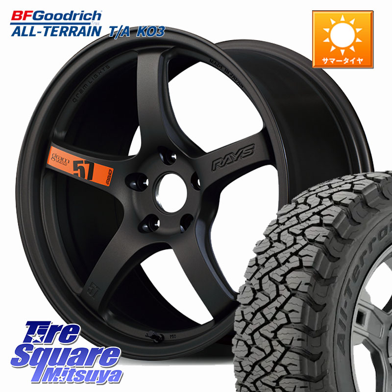 RAYS 【欠品次回7~8月】 gramLIGHTS 57CR SpecD ホイール 18インチ 18 X 7.5J +40 5穴 114.3 BF Goodrich All-Terrain TA KO3オールテレーン グッドリッチ T/A ブラックウォール 255/55R18 アウトランダーPHEV
