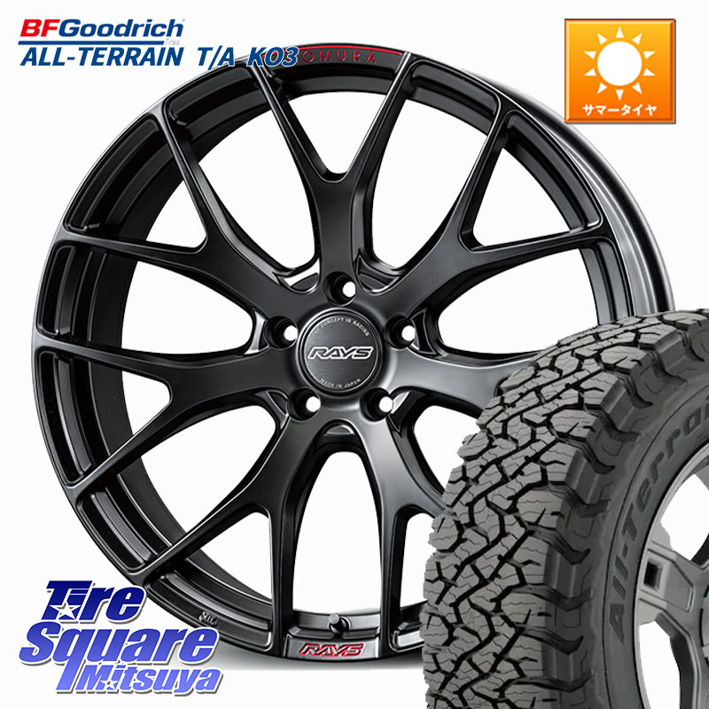 RAYS 【欠品次回8~9月】 HOMURA 2x7FT SPORT EDITION ホイール 18インチ 18 X 7.5J +38 5穴 114.3 BF Goodrich All-Terrain TA KO3オールテレーン グッドリッチ T/A ブラックウォール 255/55R18 アウトランダーPHEV