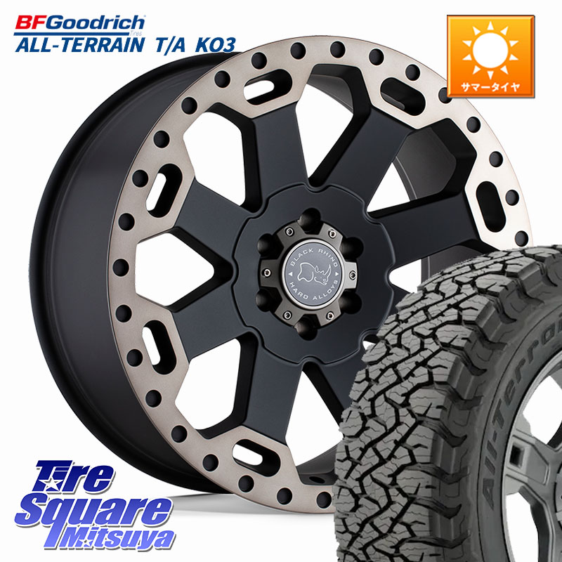 BLACK RHINO WARLORD ウォーロード ホイール 18インチ ブラックライノ 18 X 8.0J +35 6穴 139.7 BF Goodrich All-Terrain TA KO3オールテレーン グッドリッチ T/A ブラックウォール 265/60R18 トライトンGSR