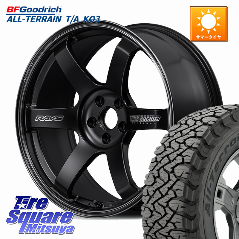 RAYS 【欠品次回11~12月】 TE37 SAGA S-plus Black Shadow LTD VOLK RACING 鍛造 ホイール 18インチ 18 X 8.5J +35 5穴 114.3 BF Goodrich All-Terrain TA KO3オールテレーン グッドリッチ T/A ブラックウォール 255/55R18 アウトランダーPHEV