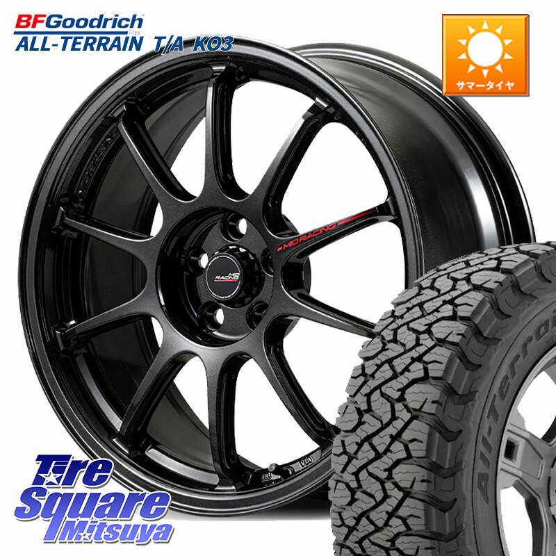 BF Goodrich All-Terrain TA KO3オールテレーン グッドリッチ T/A ブラックウォール 255/55R18MANARAY 【欠品次回9月下-10月上旬予定】MID RACING R10 EVO ホイール 18インチ レーシング 18X8.5J 38 5穴 114.3 アウトランダーPHEV|タイヤスクエアミツヤ
