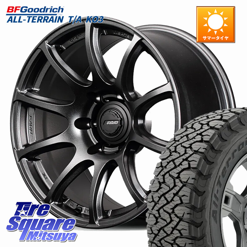 BF Goodrich All-Terrain TA KO3オールテレーン グッドリッチ T/A ブラックウォール 265/60R18RAYS 【欠品次回2月末】 gramLIGHTS 57TR-X グラムライツ ホイール 18インチ 18X9.0J 25 6穴 139.7 GUN226ハイラックス ハイラックス HILUX ハイラックス サーフ｜タイヤスクエアミツヤ