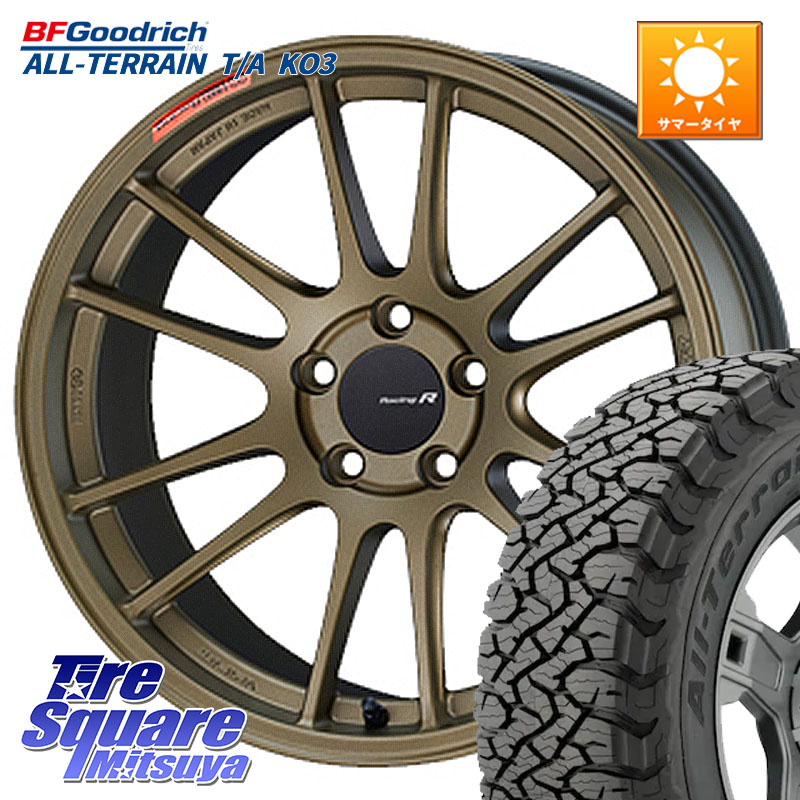 ENKEI エンケイ Racing Revolution GTC01RR ホイール 18 X 8.5J +35 5穴 114.3 BF Goodrich All-Terrain TA KO3オールテレーン グッドリッチ T/A ブラックウォール 255/55R18 アウトランダーPHEV
