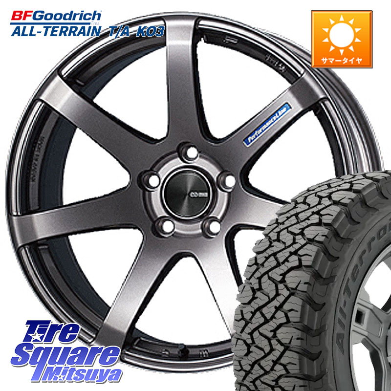 ENKEI エンケイ PerformanceLine PF07 DS ホイール 18 X 8.0J +35 5穴 114.3 BF Goodrich All-Terrain TA KO3オールテレーン グッドリッチ T/A ブラックウォール 255/55R18 アウトランダーPHEV