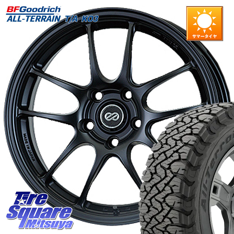 BF Goodrich All-Terrain TA KO3オールテレーン グッドリッチ T/A ブラックウォール 235/60R18ENKEI エンケイ PerformanceLine PF01 BK ホイール 18X8.5J 35 5穴 114.3 アウトランダーPHEV|タイヤスクエアミツヤ