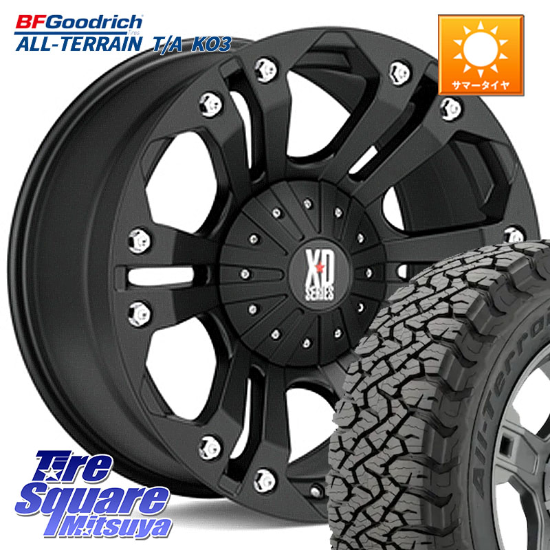 BF Goodrich All-Terrain TA KO3オールテレーン グッドリッチ T/A ブラックウォール 265/60R18KMC XD778MONSTER ホイール 18インチ 18X9.0J 18 6穴 139.7 ランドクルーザー プラド カスタムサイズ ハイラックス HILUX ハイラックス サーフ|タイヤスクエアミツヤ