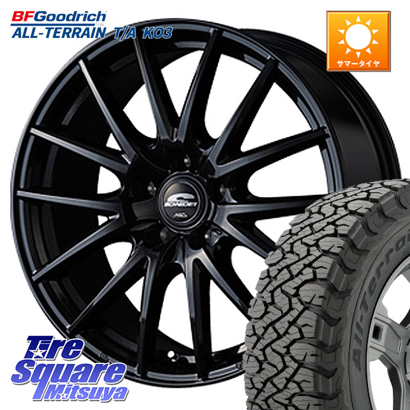 BF Goodrich All-Terrain TA KO3オールテレーン グッドリッチ T/A ブラックウォール 235/60R18MANARAY MID SCHNEIDER SQ27 ブラック ホイール 18インチ 18X8.0J 42 5穴 114.3 50系RAV4 60系RAV4 アリアARIYA T33エクストレイル アウトランダーPHEV トレイルシーカー RA｜タイヤスクエアミツヤ
