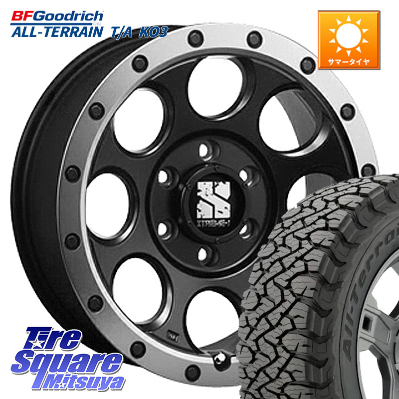 BF Goodrich All-Terrain TA KO3オールテレーン グッドリッチ T/A ブラックウォール 265/60R18MLJ XJ03 エクストリームJ XTREME-J ホイール 18インチ 18X8.0J 50 6穴 139.7 トライトンGLS(ナローボディ)｜タイヤスクエアミツヤ