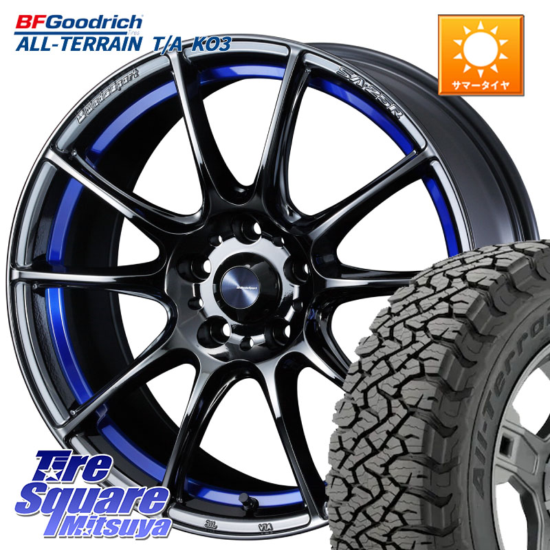 WEDS SA-25R ウェッズ スポーツ ホイール 18インチ 18 X 7.5J +35 5穴 114.3 BF Goodrich All-Terrain TA KO3オールテレーン グッドリッチ T/A ブラックウォール 255/55R18 アウトランダーPHEV