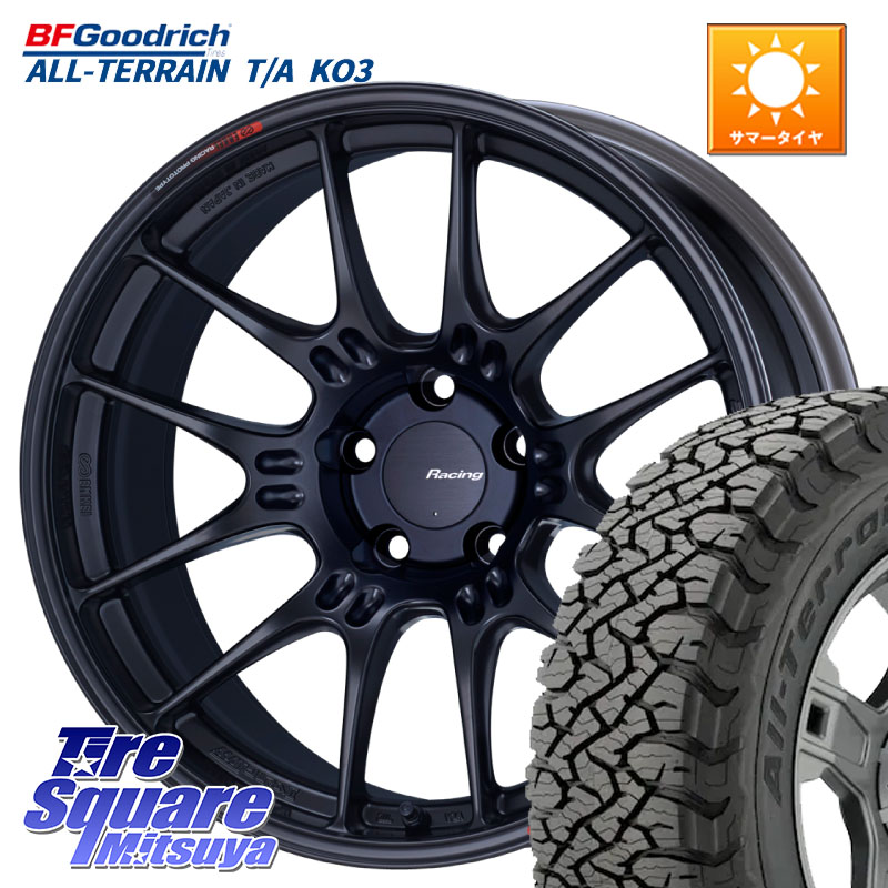 ENKEI エンケイ RACING GTC02 BK ホイール 18インチ 18 X 8.0J +35 5穴 114.3 BF Goodrich All-Terrain TA KO3オールテレーン グッドリッチ T/A ブラックウォール 255/55R18 アウトランダーPHEV