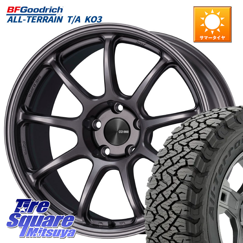 ENKEI PerformanceLine PF09 ホイール 4本 18インチ 18 X 8.5J +38 5穴 114.3 BF Goodrich All-Terrain TA KO3オールテレーン グッドリッチ T/A ブラックウォール 255/55R18 アウトランダーPHEV