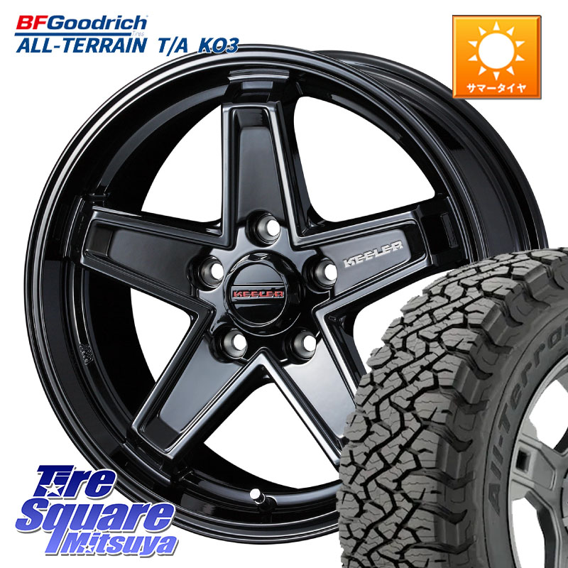 WEDS KEELER TACTICS ブラック ホイール 4本 18インチ キーラー タクティクス 18 X 8.0J +50 5穴 127 BF Goodrich All-Terrain TA KO3オールテレーン グッドリッチ T/A ブラックウォール 265/60R18 クライスラー Jeep GrandCherokee グランドチェロキー WL系