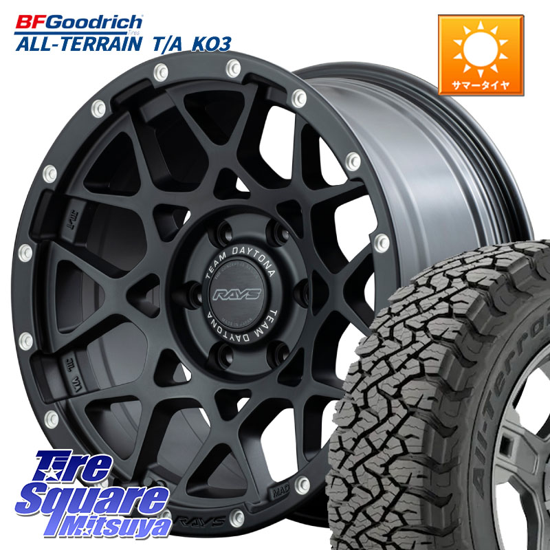 RAYS 【欠品次回9~10月】 M8 TEAM DAYTONA ホイール 20インチ 20 X 9.0J(M14) +47 6穴 139.7 BF Goodrich All-Terrain TA KO3オールテレーン グッドリッチ T/A ブラックウォール 285/55R20