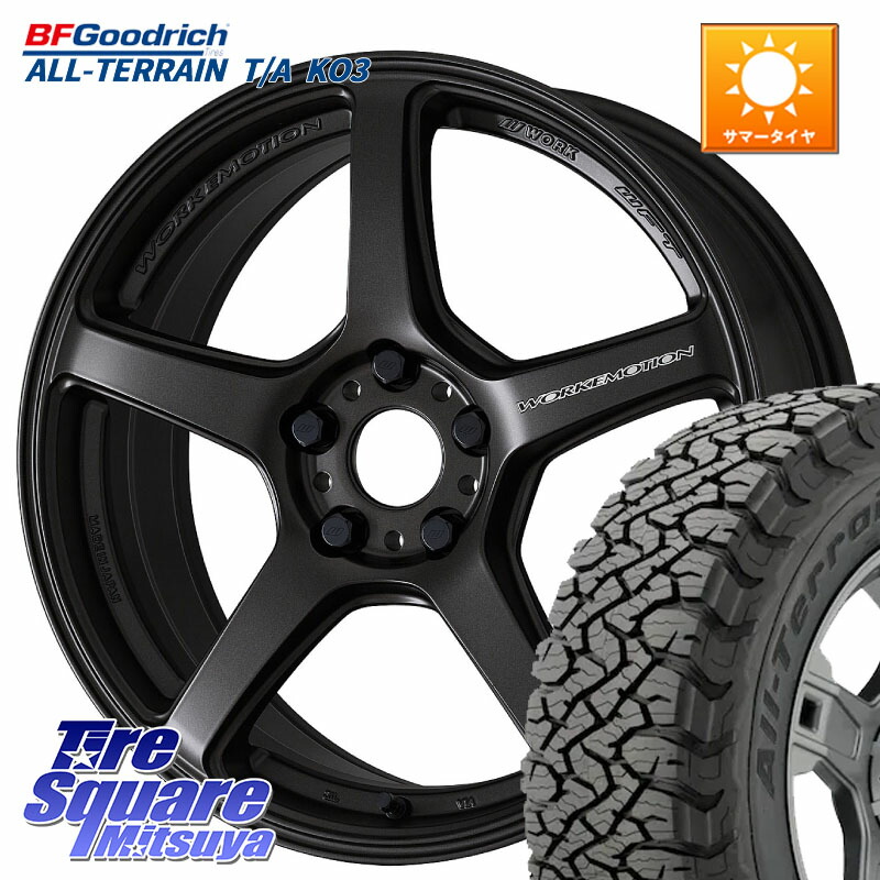 WORK ワーク EMOTION エモーション T5R 18インチ 18 X 8.5J +35 5穴 114.3 BF Goodrich All-Terrain TA KO3オールテレーン グッドリッチ T/A ブラックウォール 255/55R18 アウトランダーPHEV