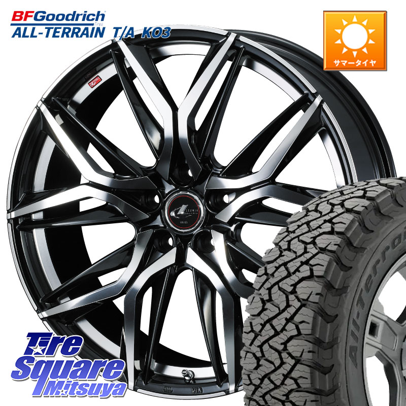 WEDS 【欠品次回07月上旬】 40804 レオニス LEONIS LM 17インチ 17 X 6.5J +52 5穴 114.3 BF Goodrich All-Terrain TA KO3オールテレーン グッドリッチ T/A ブラックウォール 225/65R17