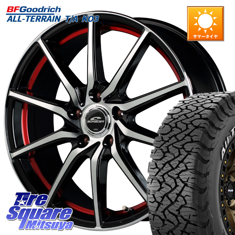 BF Goodrich All-Terrain TA KO3オールテレーン グッドリッチ T/A ホワイトレター 235/65R17MANARAY MID SCHNEIDER RX810 レッド ホイール 17インチ 17X7.0J 48 5穴 114.3 CX-5 CX5 MAZDA CX-7 CX7 MAZDA CR-V|タイヤスクエアミツヤ