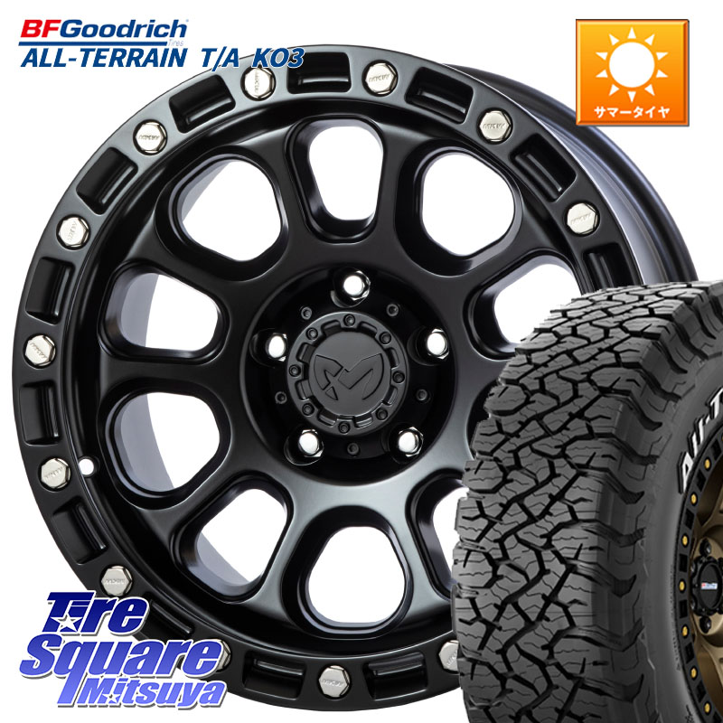 BF Goodrich All-Terrain TA KO3オールテレーン グッドリッチ T/A ホワイトレター 245/70R16MKW M204 ブラックキャット ホイール 16インチ 16X8.0J 7 5穴 114.3 デリカD:5 D5 カスタムサイズ｜タイヤスクエアミツヤ