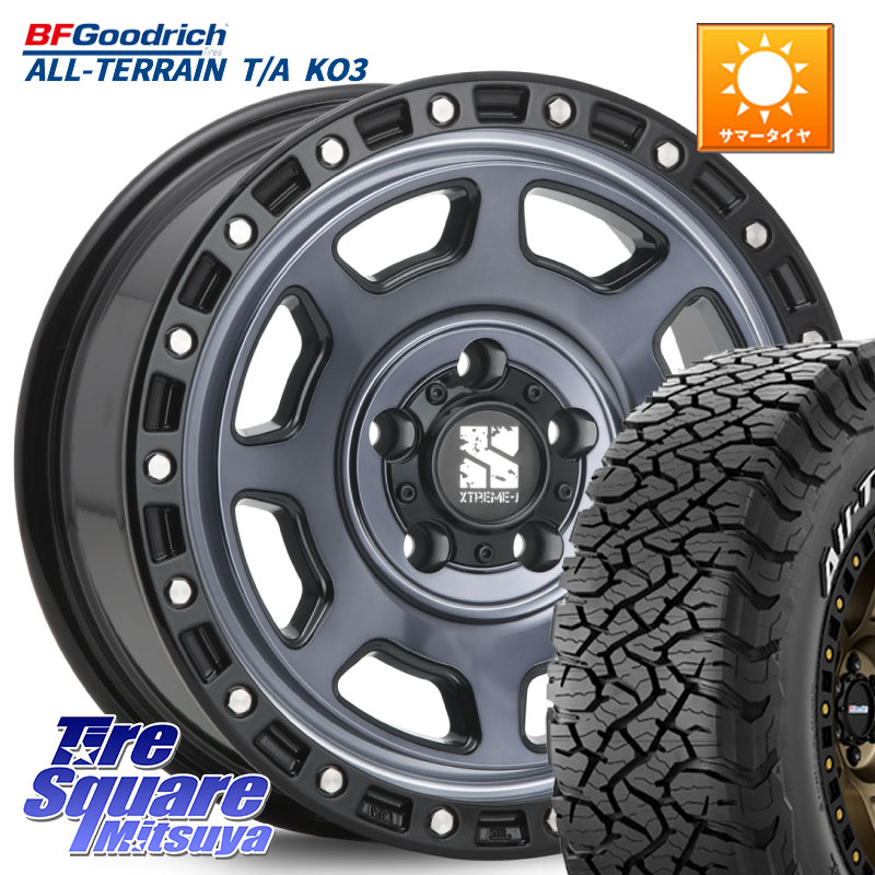 BF Goodrich All-Terrain TA KO3オールテレーン グッドリッチ T/A ホワイトレター 285/70R17MLJ XJ07 XTREME-J 5H IND JEEP エクストリームJ 17インチ 17X8.0J 38 5穴 127 クライスラー ジープ ラングラー JK系 クライスラー ジープ ラングラー JL系|タイヤスクエアミツヤ