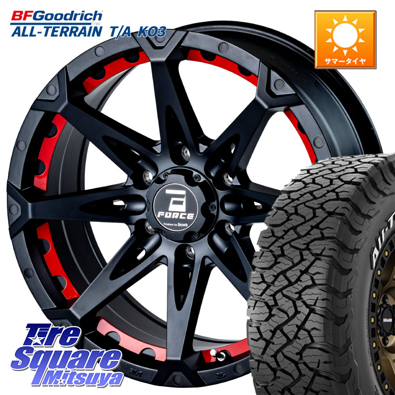 FORCE フォース DENALI デナリー BK 17インチ 17 X 8.0J +20 6穴 139.7 BF Goodrich All-Terrain TA KO3オールテレーン グッドリッチ T/A ホワイトレター 275/65R17