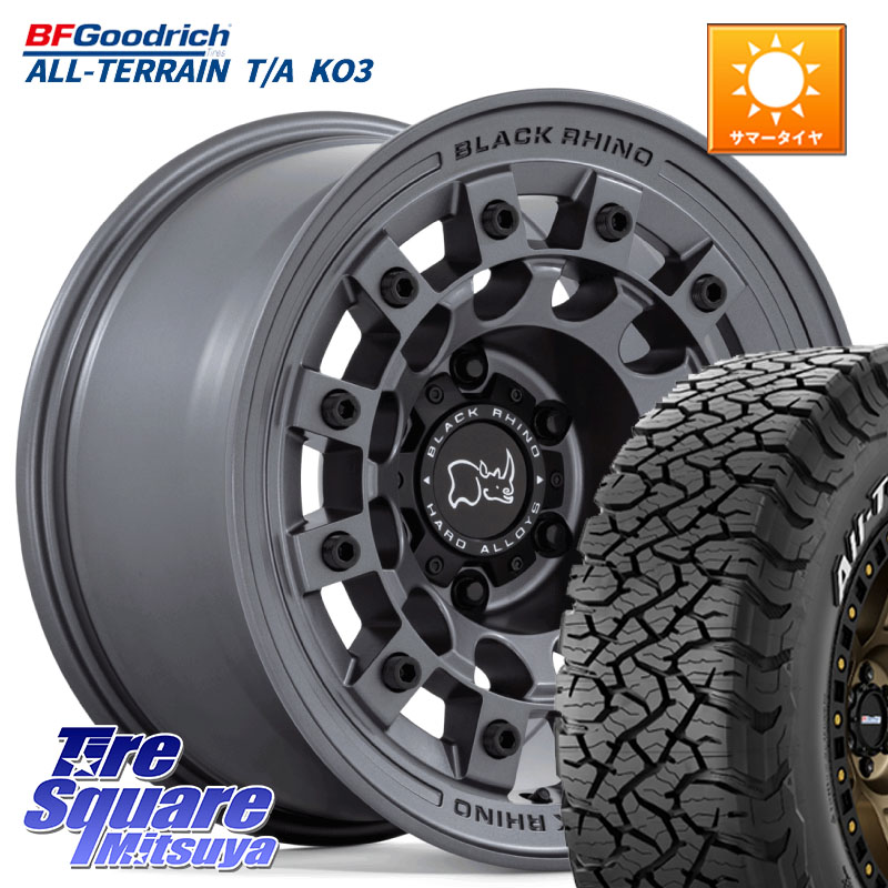 BF Goodrich All-Terrain TA KO3オールテレーン グッドリッチ T/A ホワイトレター 265/70R17BLACK RHINO FUJI フジ マッドガンメタ ホイール 17インチ ブラックライノ 17X8.0J 20 6穴 139.7 ランドクルーザーFJ トライトン 4Runner Tacoma ランドクルーザー プラド カ｜タイヤスクエアミツヤ 185,640円