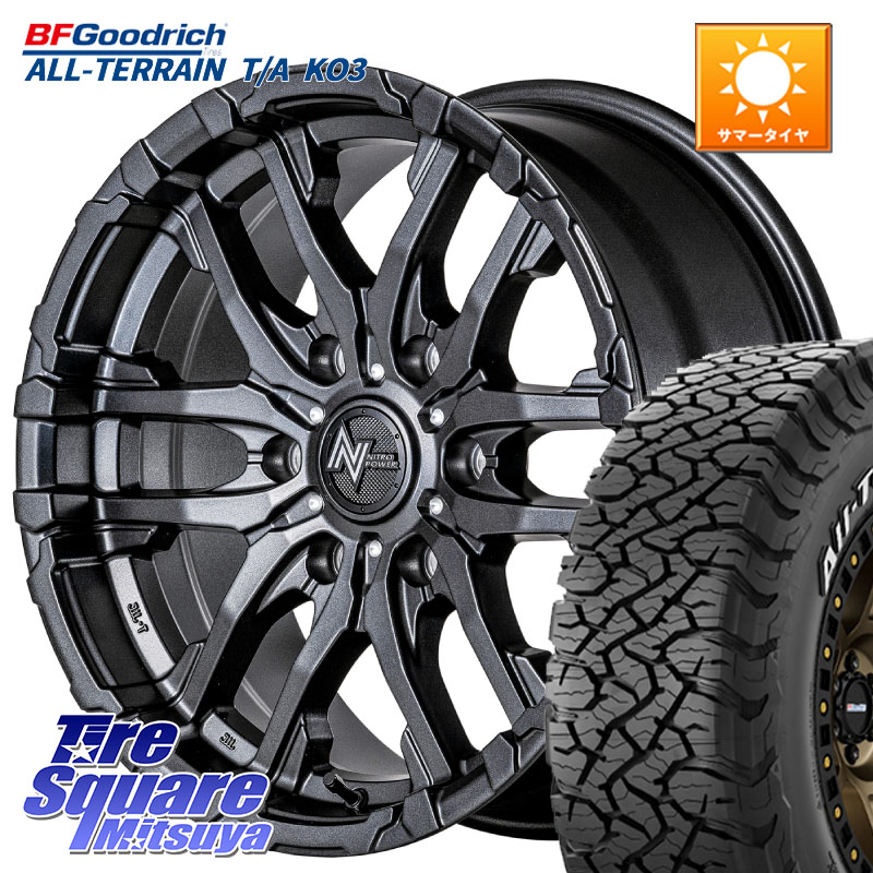 MANARAY NITRO POWER ナイトロパワー M26 CROSS FANG ホイール 17インチ 17 X 8.0J +20 6穴 139.7 BF Goodrich All-Terrain TA KO3オールテレーン グッドリッチ T/A ホワイトレター 285/70R17
