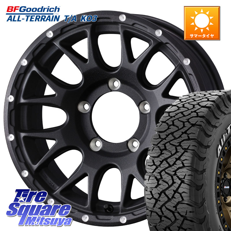 WEDS 【欠品次回4月中旬】 41124 マッドヴァンス MUD VANCE 08 BK ホイール 15インチ 15 X 6.0J +0 5穴 139.7 BF Goodrich All-Terrain TA KO3オールテレーン グッドリッチ T/A ホワイトレター 215/75R15 ジムニ－シエラ・ノマド(カスタム)