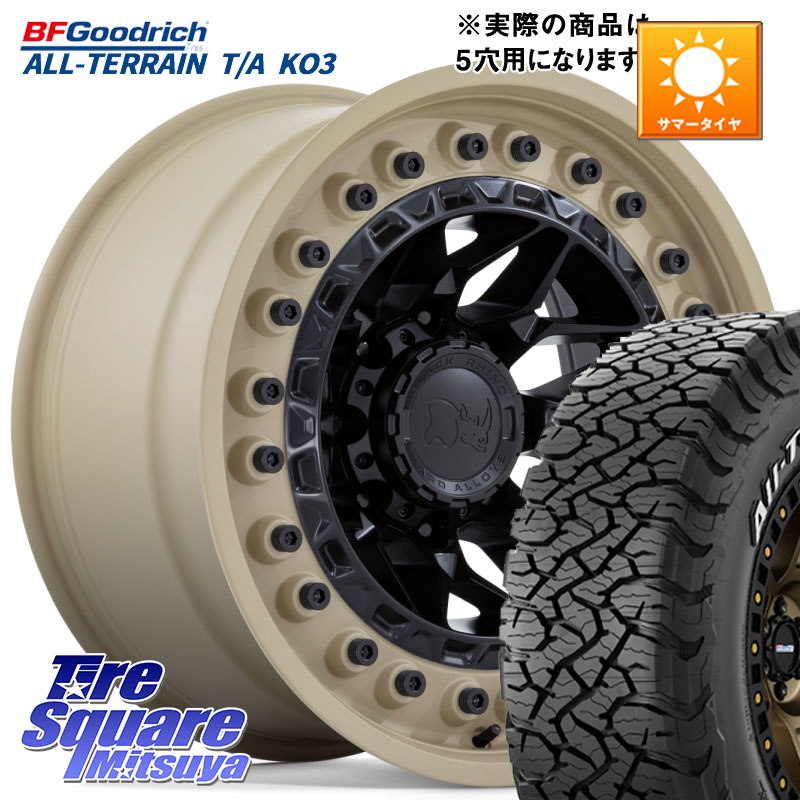 BLACK RHINO ALPHA アルファ ホイール 17インチ ブラックライノ 17 X 9.0J +0 5穴 127 BF Goodrich All-Terrain TA KO3オールテレーン グッドリッチ T/A ホワイトレター 37X/13.50R17 クライスラー ジープ ラングラー JK系 クライスラー ジープ ラングラー JL系