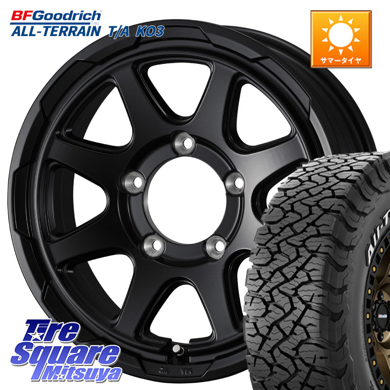 WEDS 【欠品次回4月中旬】 STADTBERGE BLK ※インセット-5 スタットベルク ホイール 16インチ 16 X 6.0J +0 5穴 139.7 BF Goodrich All-Terrain TA KO3 在庫予定品● オールテレーン グッドリッチ T/A ホワイトレター【欠品次回6月以降】 225/70R16 ジムニー専用(要リフ